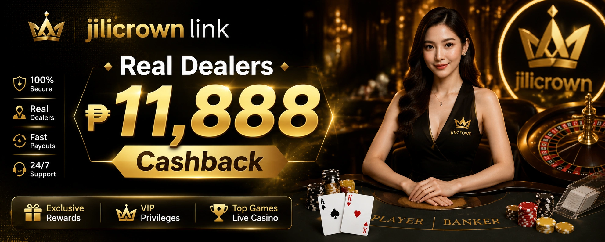 JILICROWN Casino mobile live casino view